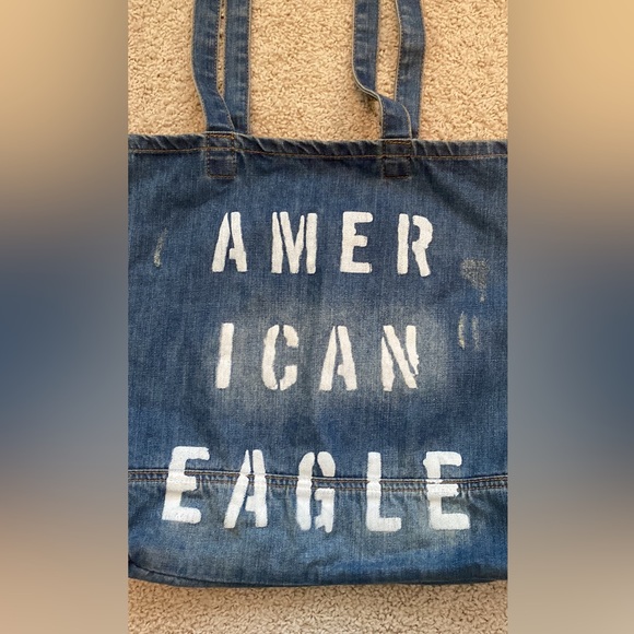 American Eagle Outfitters Blue Jean Denim Tote Bag - Picture 5 of 11